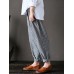 Women Stripe Elastic Waist Casual Loose Harem Pants Women Stripe Elastic Waist Casual Loose Harem Pants
