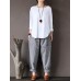 Women Stripe Elastic Waist Casual Loose Harem Pants Women Stripe Elastic Waist Casual Loose Harem Pants