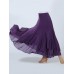 Women Solid Color Layer Irregular Hem Elastic Waist Skirts Women Solid Color Layer Irregular Hem Elastic Waist Skirts