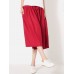 Wide Leg Women Pure Color Cotton Linen Elastic Waist Pants Wide Leg Women Pure Color Cotton Linen Elastic Waist Pants