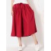 Wide Leg Women Pure Color Cotton Linen Elastic Waist Pants Wide Leg Women Pure Color Cotton Linen Elastic Waist Pants
