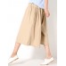 Wide Leg Women Pure Color Cotton Linen Elastic Waist Pants Wide Leg Women Pure Color Cotton Linen Elastic Waist Pants