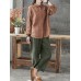 Women Cotton Pockets Elastic Waist Solid Pants Women Cotton Pockets Elastic Waist Solid Pants