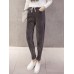 Women Pure Color Drawstring Waist Thicken Velvet Harem Pants Women Pure Color Drawstring Waist Thicken Velvet Harem Pants