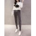 Women Pure Color Drawstring Waist Thicken Velvet Harem Pants Women Pure Color Drawstring Waist Thicken Velvet Harem Pants