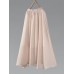 Women Polka Dot Print Elastic Waist Big Swing Hem Chiffon Maxi Skirts