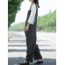 Women Sleeveless Adjustable Strap V-neck Side Pockets Pure Color Jumpsuit
