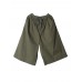 Women Casual Pure Color Cotton Wide Leg Trousers Pants