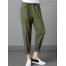 Stylish Women Drawstring Waist Solid Harem Pants