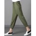 Stylish Women Drawstring Waist Solid Harem Pants