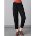 Stylish Women Drawstring Waist Solid Harem Pants