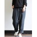 Women High Elastic Waist Striped Loose Cotton Harem Pants Women High Elastic Waist Striped Loose Cotton Harem Pants