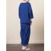 Loose Solid Harem Pants Elastic Waist Long Trousers