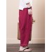 Loose Solid Harem Pants Elastic Waist Long Trousers