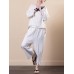 Loose Solid Harem Pants Elastic Waist Long Trousers