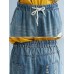 Women Patchwork Cartoon Loose Elastic Waist Denim Jeans