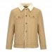 Mens Fleece Liner Thick Warm Chest Pockets Single Breasted Winter Jacket
