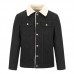 Mens Fleece Liner Thick Warm Chest Pockets Single Breasted Winter Jacket