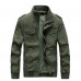 Mens Cotton Outdoor Casual Stand Collar Multi-pocket Autumn Jacket