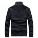 Mens Cotton Outdoor Casual Stand Collar Multi-pocket Autumn Jacket