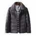 Mens Winter Thick Warm Fur Lapel Quilted Padded Jacket