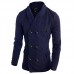 Mens Double Breasted Winter Trench Pea Coat