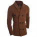 Mens Double Breasted Winter Trench Pea Coat