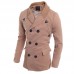 Mens Double Breasted Winter Trench Pea Coat