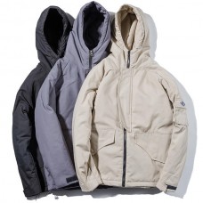 Mens Thick Warm Zipper Hooded Fashion Padded Jacket