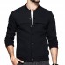 Mens Fashion Casual Solid Color Single-breasted Baseball Jacket Mens Fashion Casual Solid Color Single-breasted Baseball Jacket