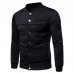 Mens Fashion Casual Solid Color Single-breasted Baseball Jacket Mens Fashion Casual Solid Color Single-breasted Baseball Jacket