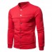 Mens Fashion Casual Solid Color Single-breasted Baseball Jacket Mens Fashion Casual Solid Color Single-breasted Baseball Jacket