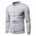 Mens Fashion Casual Solid Color Single-breasted Baseball Jacket Mens Fashion Casual Solid Color Single-breasted Baseball Jacket
