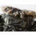Mens Camo Printing Thick Faux Fur Collar Winter Jacket Casual Coat