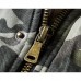 Mens Camo Printing Thick Faux Fur Collar Winter Jacket Casual Coat