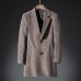 Mens Wool Business Mid-long Casual Suit Collar Single-breasted Trench Coats