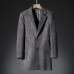 Mens Wool Business Mid-long Casual Suit Collar Single-breasted Trench Coats