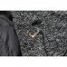Mens Mid Long Solid Color Single Breasted Slim Fit Casual Business Woollen Trench Coat