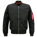 ASSTSERIES Mens Spring Autumn Casual Sport Flight Jacket Pure Color Bomber Jacket Big Size