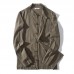 Vintage Chinese Style Linen Cotton Band Collar Casual Autumn Coats for Men