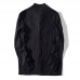 Vintage Chinese Style Linen Cotton Band Collar Casual Autumn Coats for Men