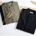 Vintage Chinese Style Linen Cotton Band Collar Casual Autumn Coats for Men