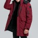 Mens Winter Mid Long Cotton Padded Hooded Thick Warm Jacket Casual Parka