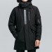 Mens Winter Mid Long Cotton Padded Hooded Thick Warm Jacket Casual Parka