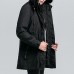 Mens Winter Mid Long Cotton Padded Hooded Thick Warm Jacket Casual Parka