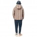 Mens Plaid Checkered Thick Warm Hooded Winter Fashion Jackets