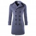 Autumn Winter Mens Turn-down Collar Warm Long Trench Coat Fashion Casual Style Pea Coat