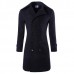 Autumn Winter Mens Turn-down Collar Warm Long Trench Coat Fashion Casual Style Pea Coat
