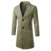 Mens Mid Long Blazer Jacket Trench Coats