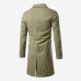 Mens Mid Long Blazer Jacket Trench Coats